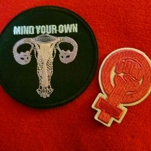 Feminist Patch Set Fist Mind Your Own Uterus